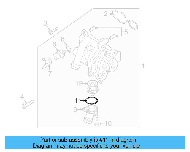 Engine Coolant Thermostat Gasket 06H-121-119-E - View 14