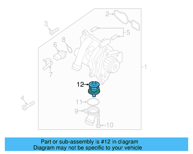 Engine Coolant Thermostat 06H-121-113-B