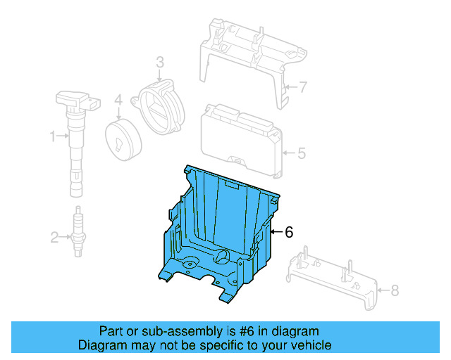 ECM Bracket 3D0-906-407-D - View 4