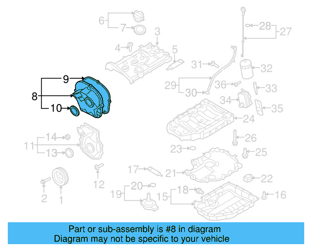 Engine Timing Cover 06H-103-269-H - View 7