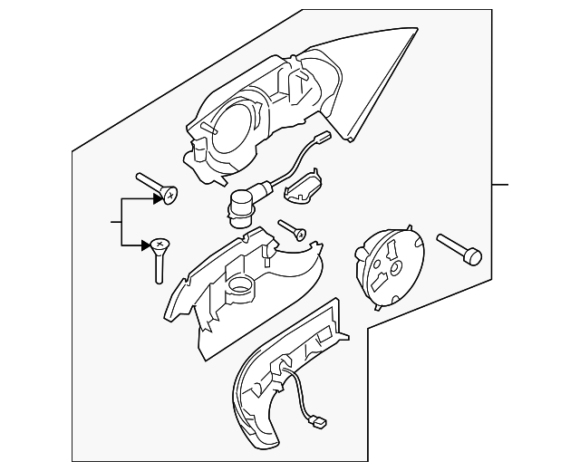 Mirror Housing (Unpainted) 3d0857537gru - View 2