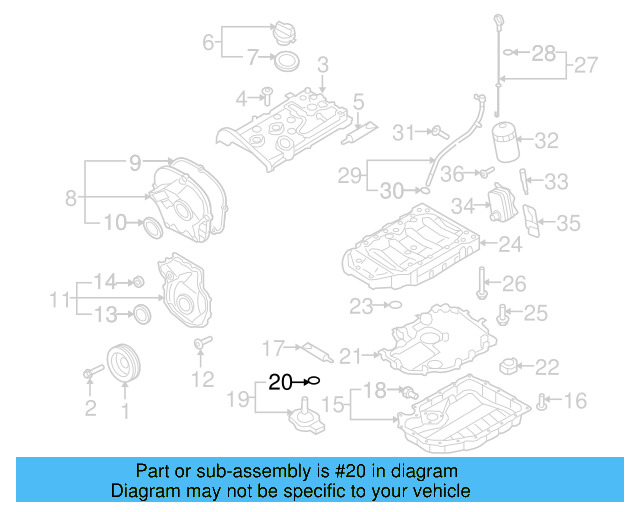 Engine Oil Level Sensor Seal 038-103-196 - View 12