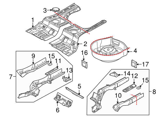 Tow Hook Bracket 3D0-813-127 - View 2