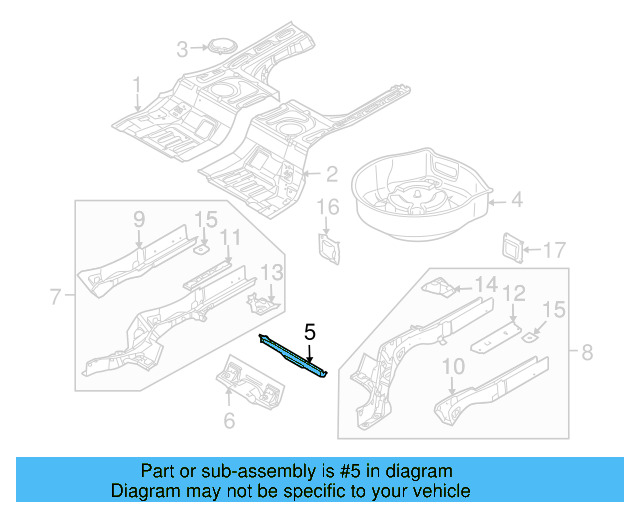 Rear Cross 3D0-803-133-B - View 4