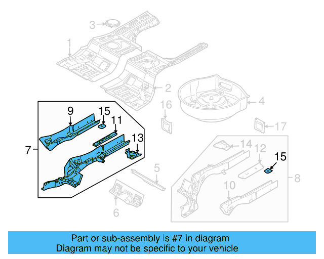 Side Member Assembly 3D0-803-502-F - View 3