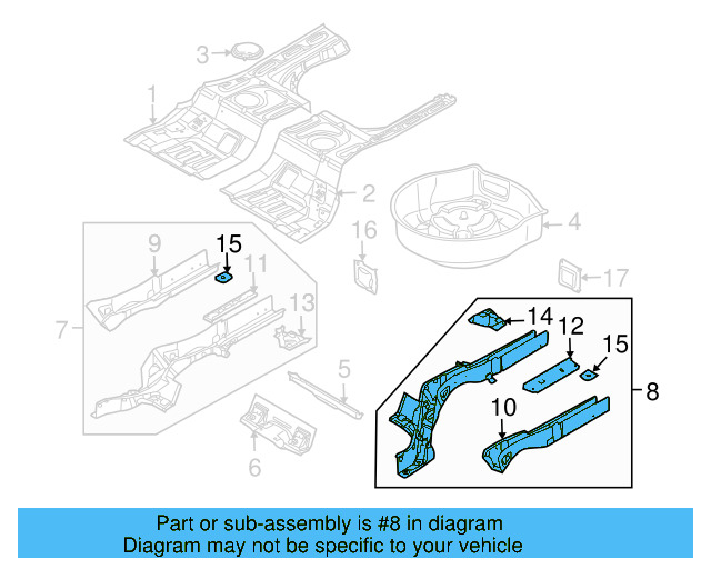 Side Member Assembly 3D0-803-501-F - View 3
