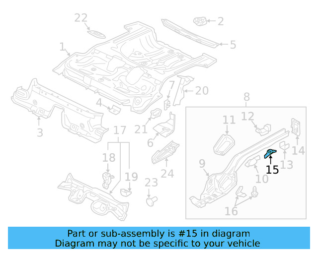 Brake Hose Bracket 5Q0-611-794-D - View 3