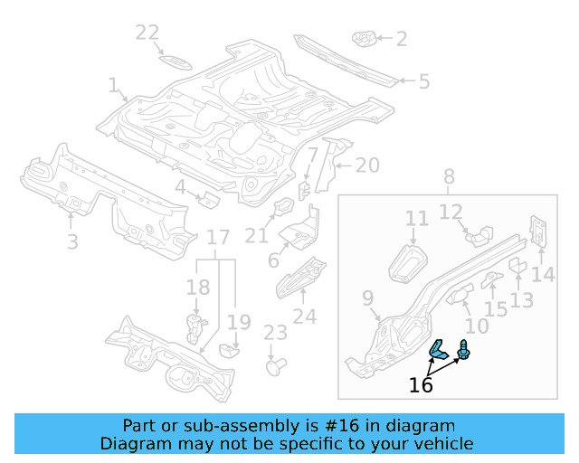 Brake Hose Bracket 5Q0-611-794-D - View 12