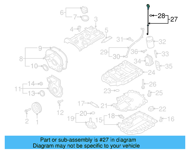 Engine Oil Dipstick 06J-115-611-L - View 10