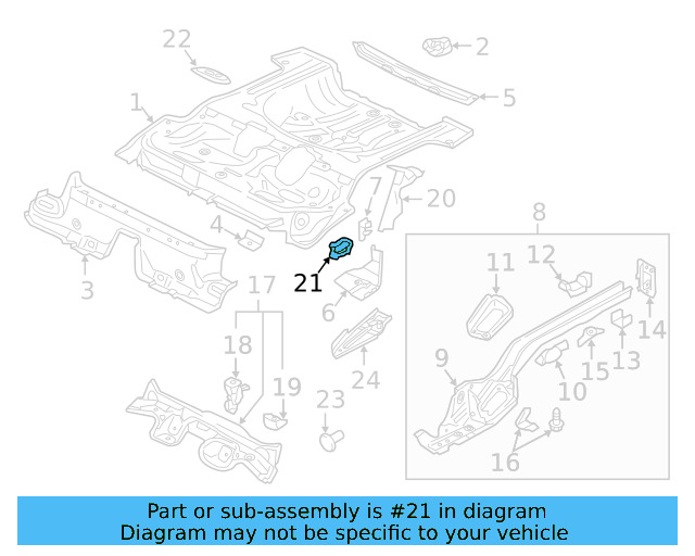 Floor Pan Mount 5Q0-813-722 - View 8