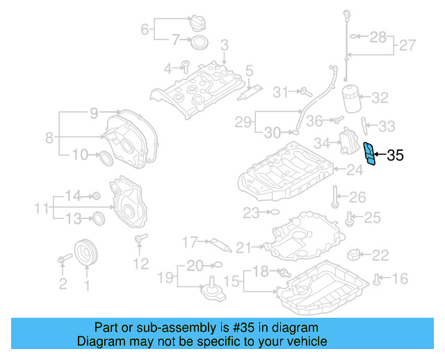 Oil Cooler Gasket 06J-117-070-C - View 11