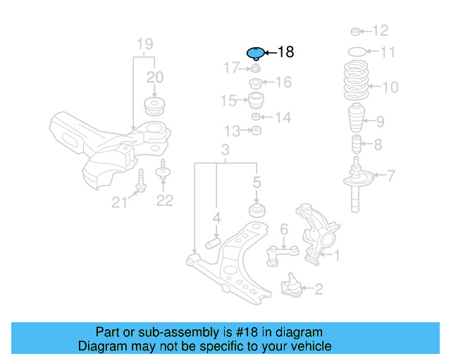 Suspension Strut Mount Cap 1J0-412-359 - View 19
