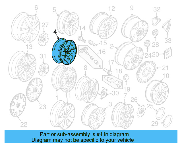 Wheel, Alloy 1C0-601-025-G-091 - View 17
