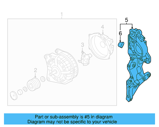 Alternator Bracket 04L-903-141-B - View 5