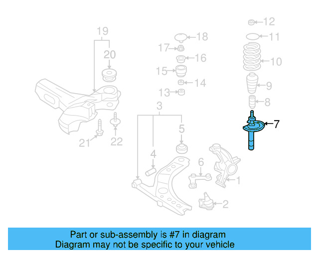Suspension Strut 1J0-413-031-GD - View 7