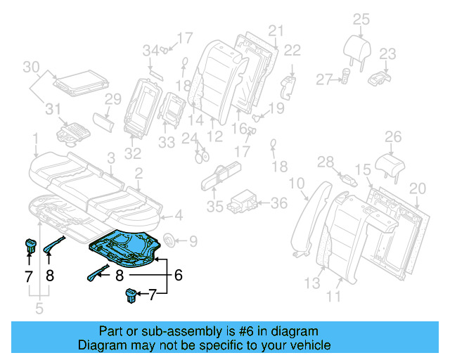 Seat Frame 3C9-885-321 - View 3
