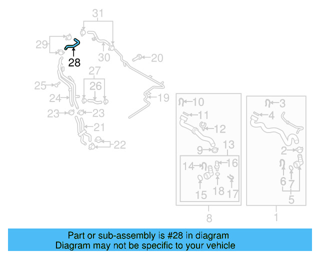 Reservoir Hose 1K0-121-109-AK - View 10