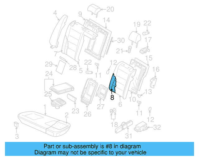 Seat Back Pad 3C0-885-775-A