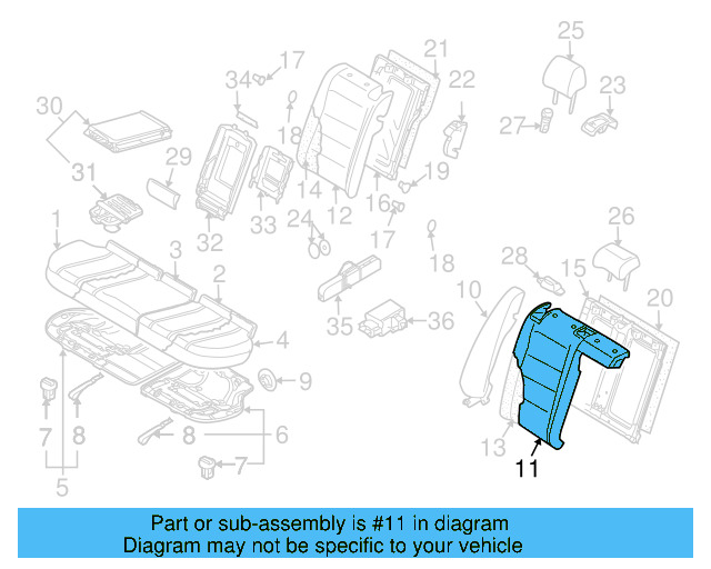 Seat Back Frame Bushing N-912-087-01 - View 12