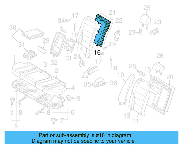 Seat Back Lock 3AF-885-681-9B9 - View 5