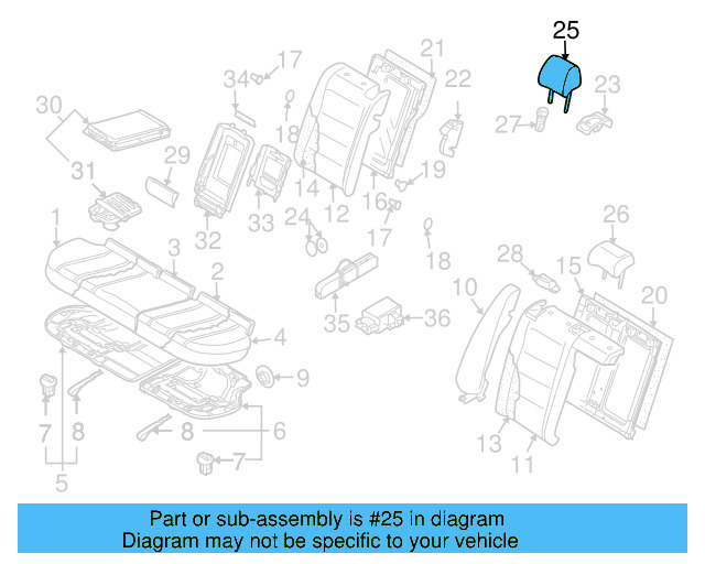 Headrest 1Q0-881-903-G-WRU - View 3