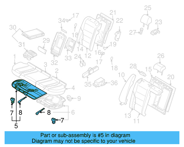 Seat Frame 3C9-885-322-A - View 3