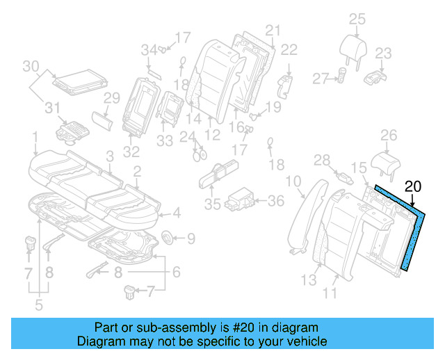Headrest 3C0-885-902-P-16V