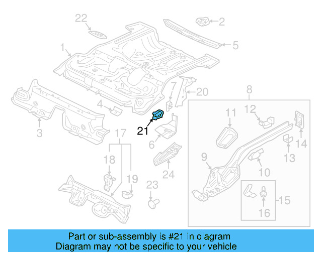 Floor Pan Mount 5Q0-813-722 - View 9