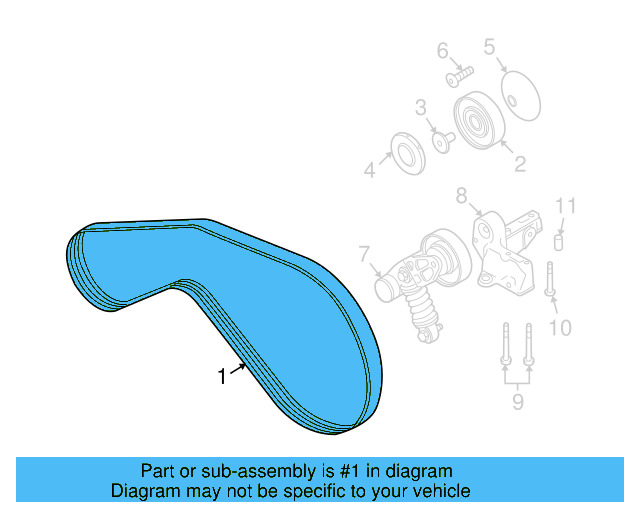 Serpentine Belt 079-903-137-AA - View 3