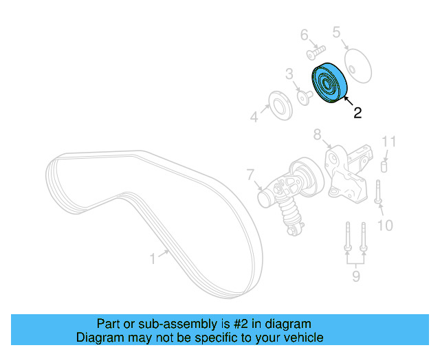 Idler Pulley 079-903-341-F - View 3