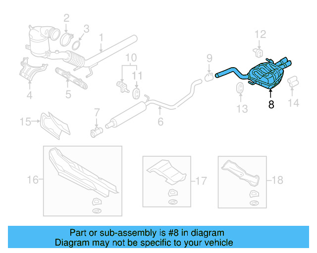 Exhaust Muffler 8V5253609F - View 3