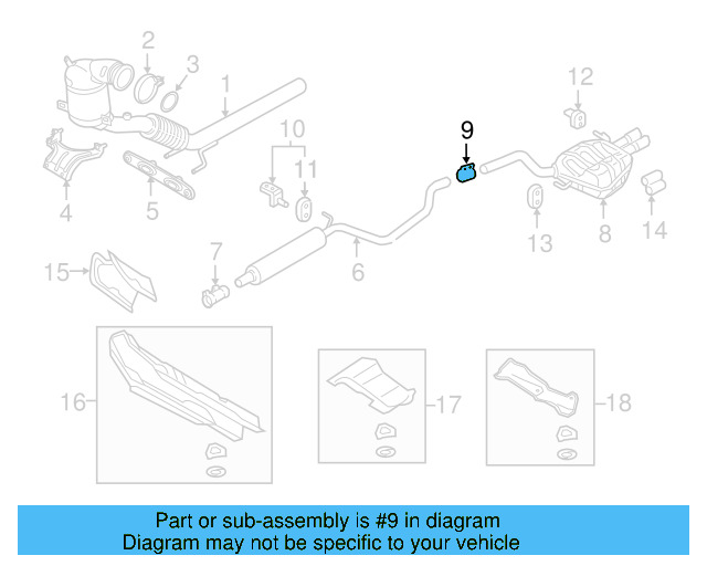 Rear Muffler Clamp 1K0-253-141-S - View 21