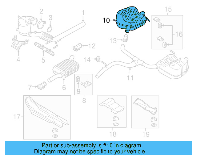 Rear Muffler 5G9-253-609-AF - View 3