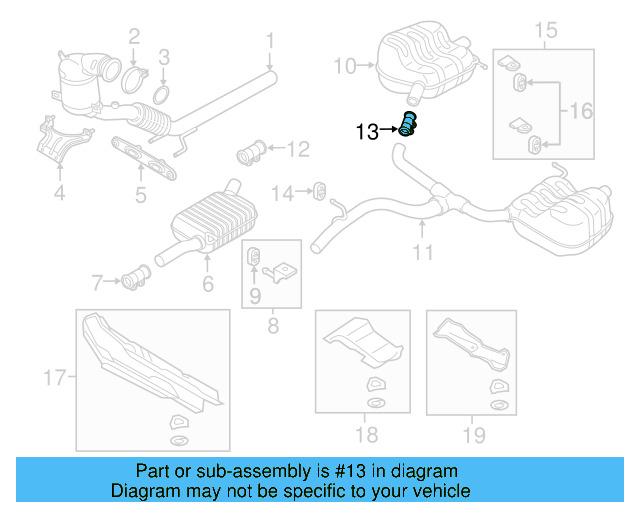 Muffler & Pipe Clamp 1K0-253-141-R