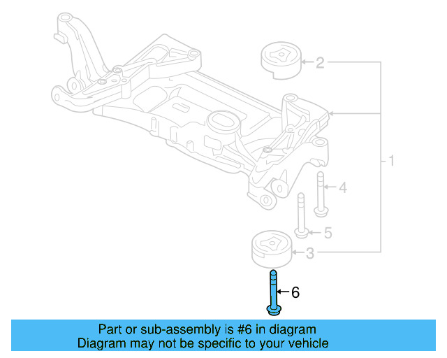 Engine Cradle Mount Bolt N-105-580-02 - View 53