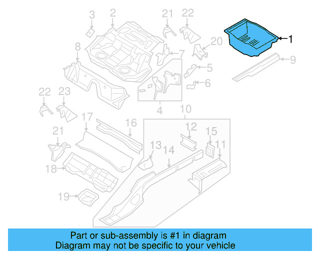 Spare Tire Panel 3C0-813-114-E - View 2