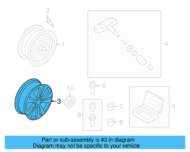 Spare Wheel 3C0-601-027-BR-03C