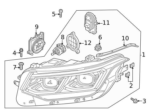Headlamp Assembly U WHT-006-406 - View 7