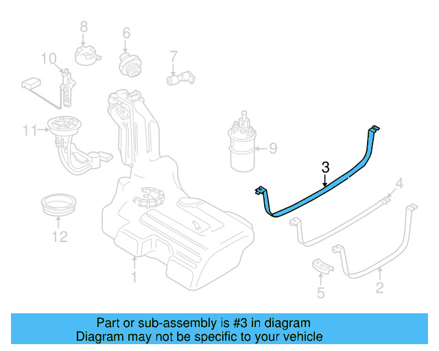 Fuel Tank Strap 3B0-201-653 - View 6