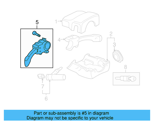 Headlamp Dimmer Switch 1J0-953-513-01C - View 8