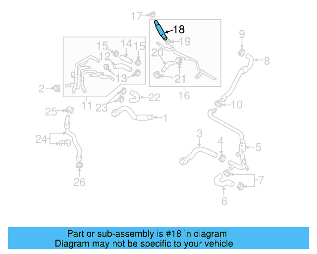 Hose 5K0-122-447-L - View 7