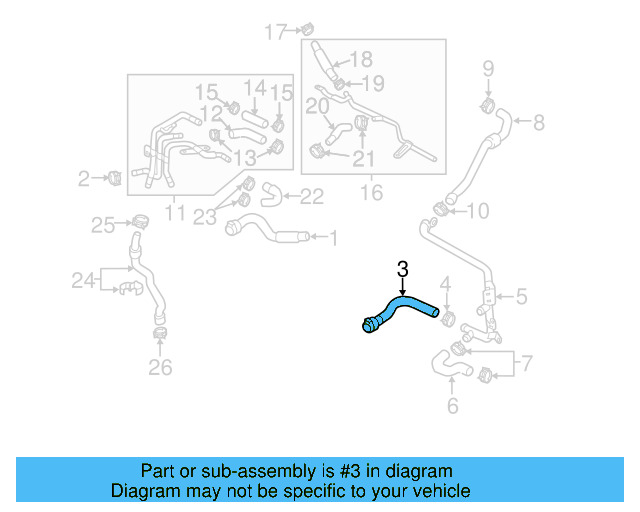 Lower Hose 5K0-122-051-E - View 4