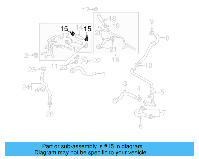 Reservoir Hose Clamp N-906-869-02 - View 111