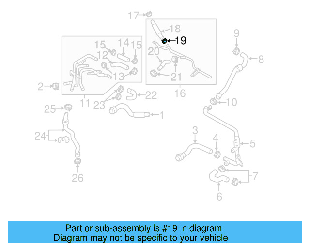 Reservoir Hose Clamp N-906-869-02 - View 116