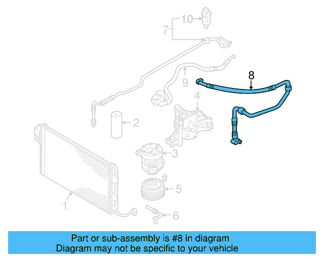 AC Hoses 1C0-820-744-S - View 2