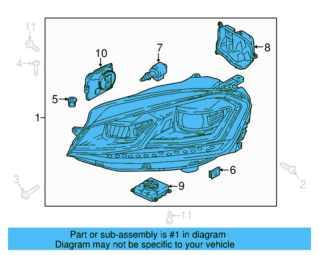 Headlamp Assembly 5GM-941-006-E - View 2