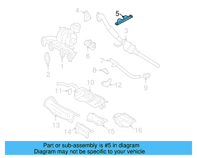 Converter & Pipe Hanger 1J0-253-144-H - View 6