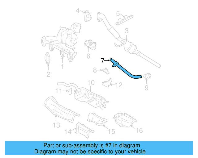 Intermediate Pipe 1J0-253-201-A - View 12