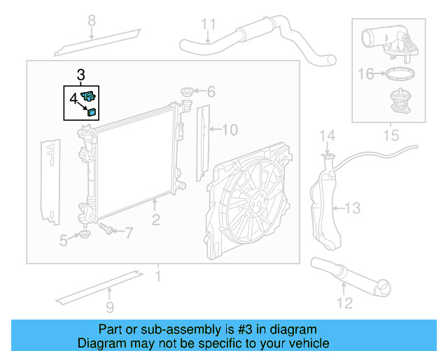 Radiator Upper Insulator 7B0-121-367 - View 3