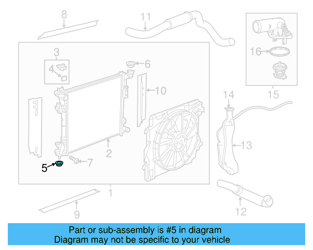 Radiator Lower Insulator 7B0-121-367-B - View 2